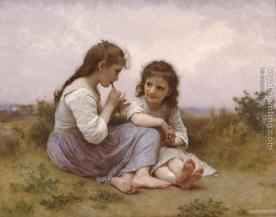 William-Adolphe Bouguereau : Two Girls (Childhood Idyll)